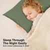 imageKeaBabies Toddler Pillow with Pillowcase Jumbo 14X20  Soft Organic Cotton Toddler Pillows for Sleeping  Machine Washable  Perfect for Travel Toddler Bed Set Soft WhiteJungle Green