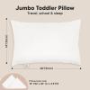 imageKeaBabies Toddler Pillow with Pillowcase Jumbo 14X20  Soft Organic Cotton Toddler Pillows for Sleeping  Machine Washable  Perfect for Travel Toddler Bed Set Soft WhiteSoft White