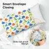 imageKeaBabies Toddler Pillowcase 13quotx18quot  Organic Cotton Toddler Pillowcase for Kids Boys Girls Soft ampamp Durable Cotton Cover for Miniature Sleepy Pillows Cute Colors Pillow Sold Separately VroomHappy Dino