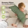 imageMini Toddler Pillow with Pillowcase  9x13 My Little Dreamy Travel Kids Pillow for Sleeping Toddler Bed Small Tiny Organic Cotton Pillowcase Soft ampamp Breathable Kids 24 Years Old PolarJungle Green