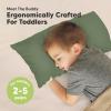 imageMini Toddler Pillow with Pillowcase  9x13 My Little Dreamy Travel Kids Pillow for Sleeping Toddler Bed Small Tiny Organic Cotton Pillowcase Soft ampamp Breathable Kids 24 Years Old PolarJungle Green