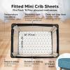 imagePack and Play Sheets Fitted  2Pack Mini Crib Sheets for Pack N Play Mattress 38x26 Soft ampamp Cozy Neutral Toddler Playard Bedding Snug Fitted Mini Baby Crib Mattress Cover Boy Girl ABC LandDragon Tale