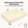 imagePack and Play Sheets Fitted  2Pack Mini Crib Sheets for Pack N Play Mattress 38x26 Soft ampamp Cozy Neutral Toddler Playard Bedding Snug Fitted Mini Baby Crib Mattress Cover Boy Girl ABC LandLatte