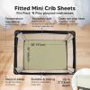 imagePack and Play Sheets Fitted  2Pack Mini Crib Sheets for Pack N Play Mattress 38x26 Soft ampamp Cozy Neutral Toddler Playard Bedding Snug Fitted Mini Baby Crib Mattress Cover Boy Girl ABC LandOregano