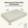 imagePack and Play Sheets Fitted  2Pack Mini Crib Sheets for Pack N Play Mattress 38x26 Soft ampamp Cozy Neutral Toddler Playard Bedding Snug Fitted Mini Baby Crib Mattress Cover Boy Girl ABC LandLichen