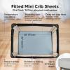 imagePack and Play Sheets Fitted  2Pack Mini Crib Sheets for Pack N Play Mattress 38x26 Soft ampamp Cozy Neutral Toddler Playard Bedding Snug Fitted Mini Baby Crib Mattress Cover Boy Girl ABC LandSteel