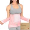 image3 in 1 Postpartum Belly Support Recovery Wrap  Postpartum Belly Band After Birth Brace Slimming Girdles Body Shaper Waist Shapewear Post Surgery Pregnancy Belly Support Band Midnight Black MLBlush Pink