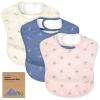 image3Pack Waterproof Baby Bibs for Eating  Lightweight Toddler Feeding Bibs with Large Food Catcher Mess Proof FoodGrade Baby Eating Essentials Easy to Put On ampamp Clean OceanMarine Muse