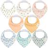 image8Pack Organic Baby Bandana Bibs for Girls  Super Absorbent Triangle Baby Bibs for Drooling and Teething Infant 100 Cotton Extra Soft for Newborn Infant 036 Months FlourishBeach Day