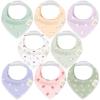 image8Pack Organic Baby Bandana Bibs for Girls  Super Absorbent Triangle Baby Bibs for Drooling and Teething Infant 100 Cotton Extra Soft for Newborn Infant 036 Months FlourishLunaris