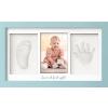 imageBaby Hand and Footprint Kit  Clay Handprint Keepsake Frame Newborn Nursery Picture Frame Personalized New Mom Gifts for Baby Shower ampamp Registry Alpine WhiteSky Blue