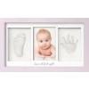 imageBaby Hand and Footprint Kit  Clay Handprint Keepsake Frame Newborn Nursery Picture Frame Personalized New Mom Gifts for Baby Shower ampamp Registry Alpine WhiteSoft Lilac