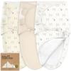 imageBaby Swaddle Sleep Sacks with Zipper  3Pack Swaddles for Newborns 36 Months Infant Baby Girls Boys Soft ampamp Durable Newborn Sleep Sack Easy Diaper Change Swaddling Blanket Sage LBumble Bear