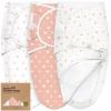imageBaby Swaddle Sleep Sacks with Zipper  3Pack Swaddles for Newborns 36 Months Infant Baby Girls Boys Soft ampamp Durable Newborn Sleep Sack Easy Diaper Change Swaddling Blanket Sage LButterflies