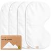imageKeaBabies 4Pack Baby Burp Cloths Baby Girl Boy  Organic Cotton Burp Cloth Extra Large Absorbent Soft Burping Cloths ampamp Bibs Set for Babies Newborn Burp Clothes Thick Burp Rags FleurSoft White