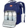 imageKeaBabies Baby Diaper Bag Backpack  Large Baby Bag for Boys Girls Waterproof Multi Function Travel Diaper Backpack with Changing Pad Durable Travel Essentials for Moms and Dads Navy BlueMarine Blue