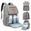 imageKeaBabies Baby Diaper Bag Backpack Travel  Large Baby Bag for Mom and Dad Waterproof MultiFunction Girl Boy Diaper Backpack with Changing Pad Durable Travel Essentials Classic GrayClassic Gray