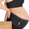 imageKeaBabies Maternity Belly Bands for Pregnant Women  Soft ampamp Breathable Pregnancy Belly Support Band Adjustable Maternity Belt for Back Pelvic Support Comfortable Easy to Use Classic Ivory MLMidnight Black