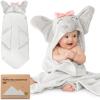 imageKeaBabies Organic Baby Towel with Hood for Girls Boys  Soft Absorbent 100 Cotton Hooded Baby Towels for Newborns Infants Large Hooded Bath Towels for Babies Kids Toddler 13 UriaElla