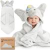 imageKeaBabies Organic Baby Towel with Hood for Girls Boys  Soft Absorbent 100 Cotton Hooded Baby Towels for Newborns Infants Large Hooded Bath Towels for Babies Kids Toddler 13 UriaEthan