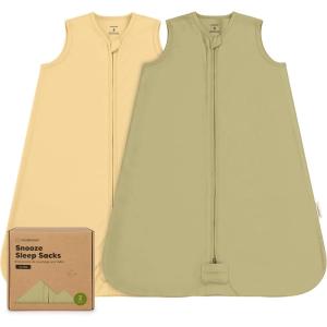 image2Pack Baby Sleep SacksZipper Wearable Blanket  05TOG Organic CottonLightweightSoft Cozy Toddler Sleeping Sack 612 months Easy to Wear Large Newborn Transition Swaddles Sleepsacks BumbleBearAvocado