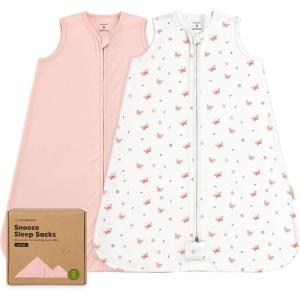 image2Pack Baby Sleep SacksZipper Wearable Blanket  05TOG Organic CottonLightweightSoft Cozy Toddler Sleeping Sack 612 months Easy to Wear Large Newborn Transition Swaddles Sleepsacks BumbleBearButterflies