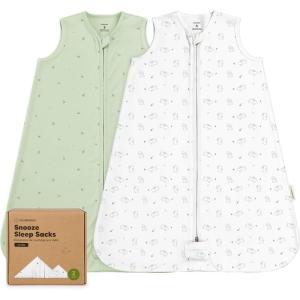 image2Pack Baby Sleep SacksZipper Wearable Blanket  05TOG Organic CottonLightweightSoft Cozy Toddler Sleeping Sack 612 months Easy to Wear Large Newborn Transition Swaddles Sleepsacks BumbleBearBunnies