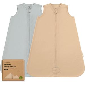 image2Pack Baby Sleep SacksZipper Wearable Blanket  05TOG Organic CottonLightweightSoft Cozy Toddler Sleeping Sack 612 months Easy to Wear Large Newborn Transition Swaddles Sleepsacks BumbleBearToasty