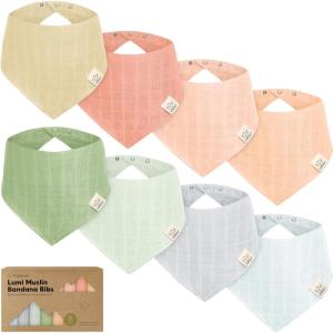 image8Pack Muslin Baby Bibs for Boys Girls  Muslin Bandana Drool Bibs for Baby Girl ampamp Boy Drooling Newborn Teething Toddler Infant 036 Months 100 Cotton Extra Absorbent ampamp Soft MirageDew