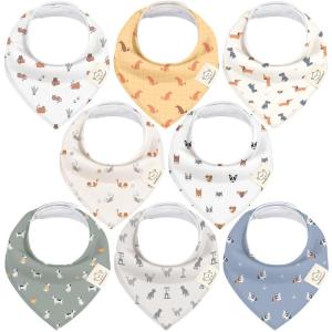 image8Pack Organic Baby Bandana Bibs for Boys Girls  Super Absorbent Triangle Baby Bibs for Drooling and Teething Infant 100 Cotton Extra Soft for Newborn Infant 036 Months ConstellationPets  Paws