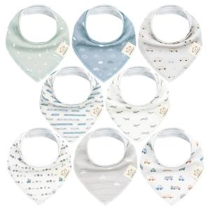 image8Pack Organic Baby Bandana Bibs for Boys Girls  Super Absorbent Triangle Baby Bibs for Drooling and Teething Infant 100 Cotton Extra Soft for Newborn Infant 036 Months ConstellationVessels