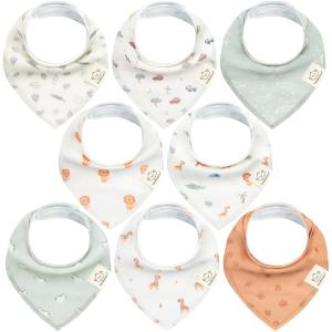 image8Pack Organic Baby Bandana Bibs for Boys Girls  Super Absorbent Triangle Baby Bibs for Drooling and Teething Infant 100 Cotton Extra Soft for Newborn Infant 036 Months ConstellationWilderness