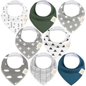 image8Pack Organic Baby Bandana Bibs for Boys Girls  Super Absorbent Triangle Baby Bibs for Drooling and Teething Infant 100 Cotton Extra Soft for Newborn Infant 036 Months ConstellationCrossroads