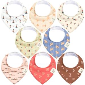 image8Pack Organic Baby Bandana Bibs for Boys Girls  Super Absorbent Triangle Baby Bibs for Drooling and Teething Infant 100 Cotton Extra Soft for Newborn Infant 036 Months ConstellationToy Land