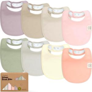 image8Pack Organic Baby Bibs for Boys Girls  Soft Cotton Drooling and Teething Bibs for Baby Girl ampamp Boy Extra Absorbent Easy To Clean ampamp Put On for Toddler Newborn Infant 024 Months Sweet CharmEmbrace