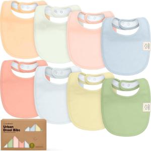 image8Pack Organic Baby Bibs for Boys Girls  Soft Cotton Drooling and Teething Bibs for Baby Girl ampamp Boy Extra Absorbent Easy To Clean ampamp Put On for Toddler Newborn Infant 024 Months Sweet CharmDew