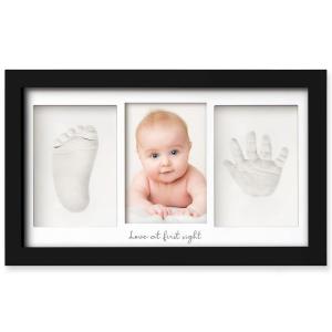 imageBaby Hand and Footprint Kit  Clay Handprint Keepsake Frame Newborn Nursery Picture Frame Personalized New Mom Gifts for Baby Shower ampamp Registry Alpine WhiteOnyx Black