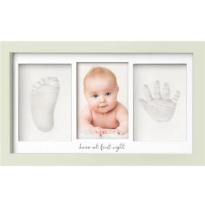 imageBaby Hand and Footprint Kit  Clay Handprint Keepsake Frame Newborn Nursery Picture Frame Personalized New Mom Gifts for Baby Shower ampamp Registry Alpine WhiteSage