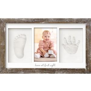 imageBaby Hand and Footprint Kit  Clay Handprint Keepsake Frame Newborn Nursery Picture Frame Personalized New Mom Gifts for Baby Shower ampamp Registry Alpine WhiteBarnwood