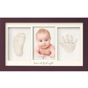 imageBaby Hand and Footprint Kit  Clay Handprint Keepsake Frame Newborn Nursery Picture Frame Personalized New Mom Gifts for Baby Shower ampamp Registry Alpine WhiteAuburn