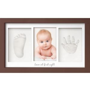 imageBaby Hand and Footprint Kit  Clay Handprint Keepsake Frame Newborn Nursery Picture Frame Personalized New Mom Gifts for Baby Shower ampamp Registry Alpine WhiteCedar