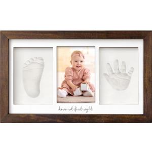 imageBaby Hand and Footprint Kit  Clay Handprint Keepsake Frame Newborn Nursery Picture Frame Personalized New Mom Gifts for Baby Shower ampamp Registry Alpine WhiteDark Walnut