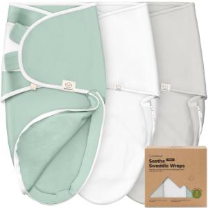 imageBaby Swaddle Sleep Sacks with Zipper  3Pack Swaddles for Newborns 36 Months Infant Baby Girls Boys Soft ampamp Durable Newborn Sleep Sack Easy Diaper Change Swaddling Blanket Sage LSage