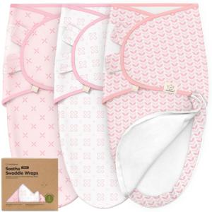 imageBaby Swaddle Sleep Sacks with Zipper  3Pack Swaddles for Newborns 36 Months Infant Baby Girls Boys Soft ampamp Durable Newborn Sleep Sack Easy Diaper Change Swaddling Blanket Sage LBlossom