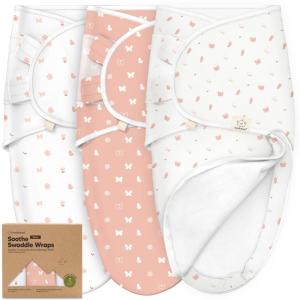 imageBaby Swaddle Sleep Sacks with Zipper  3Pack Swaddles for Newborns 36 Months Infant Baby Girls Boys Soft ampamp Durable Newborn Sleep Sack Easy Diaper Change Swaddling Blanket Sage LButterflies