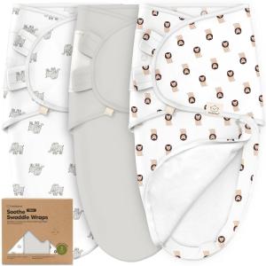 imageBaby Swaddle Sleep Sacks with Zipper  3Pack Swaddles for Newborns 36 Months Infant Baby Girls Boys Soft ampamp Durable Newborn Sleep Sack Easy Diaper Change Swaddling Blanket Sage LThe Wild 2