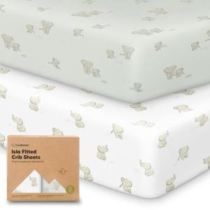 imageKeaBabies 2Pack Baby Crib Sheets for Boys Girls  52x28 Viscose Derived from Bamboo Toddler Bed Sheets Neutral Fitted Crib Mattress Cover for Standard Baby Bedding Soft ampamp Cozy SavannahElly