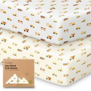 imageKeaBabies 2Pack Baby Crib Sheets for Boys Girls  52x28 Viscose Derived from Bamboo Toddler Bed Sheets Neutral Fitted Crib Mattress Cover for Standard Baby Bedding Soft ampamp Cozy SavannahConstruction