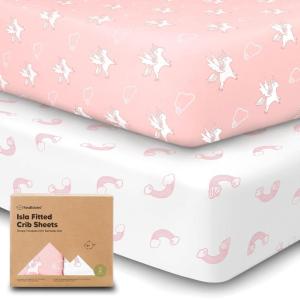 imageKeaBabies 2Pack Baby Crib Sheets for Boys Girls  52x28 Viscose Derived from Bamboo Toddler Bed Sheets Neutral Fitted Crib Mattress Cover for Standard Baby Bedding Soft ampamp Cozy SavannahDreamland