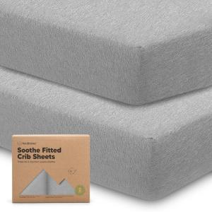 imageKeaBabies 2Pack Organic Crib Sheets for Boys Girls  52x28 Fitted Crib Mattress Sheet Neutral Breathable Jersey Cotton Cover for Baby Bed Toddler Mattress Soft ampamp Cute Prints WoodlandStorm